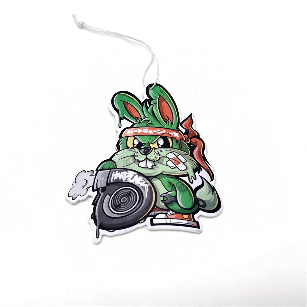 New JDM Style Racing Performance Car Rearview Mirror Pendant Air Freshener Solid Paper Decoration Car Decoration Anime Decor