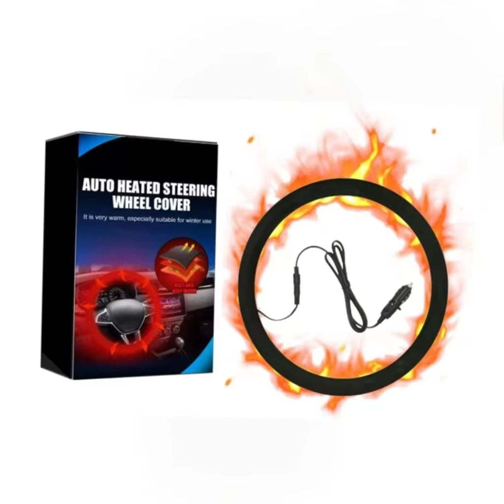 Heated Steering Wheel Cover Winter Hand Warmer Universal Car Steering Heater Auto Warm Anti-Skid Protector Accessory 12V