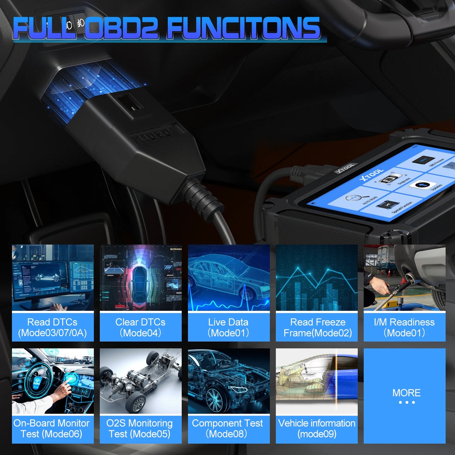 Inplus IP500 for Buick/Chevrolet/Cadillac/Gmc OBD2 Scanner Full Systems OBD2 Automotive Scanner Lifetime Free Update