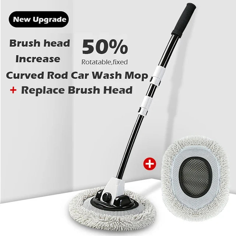 Car Wash Brush Mop Kit Cleaning Brush Chenille Car Wash Brush Telescopic Long Handle Cleaning Mop for Car Wash Care