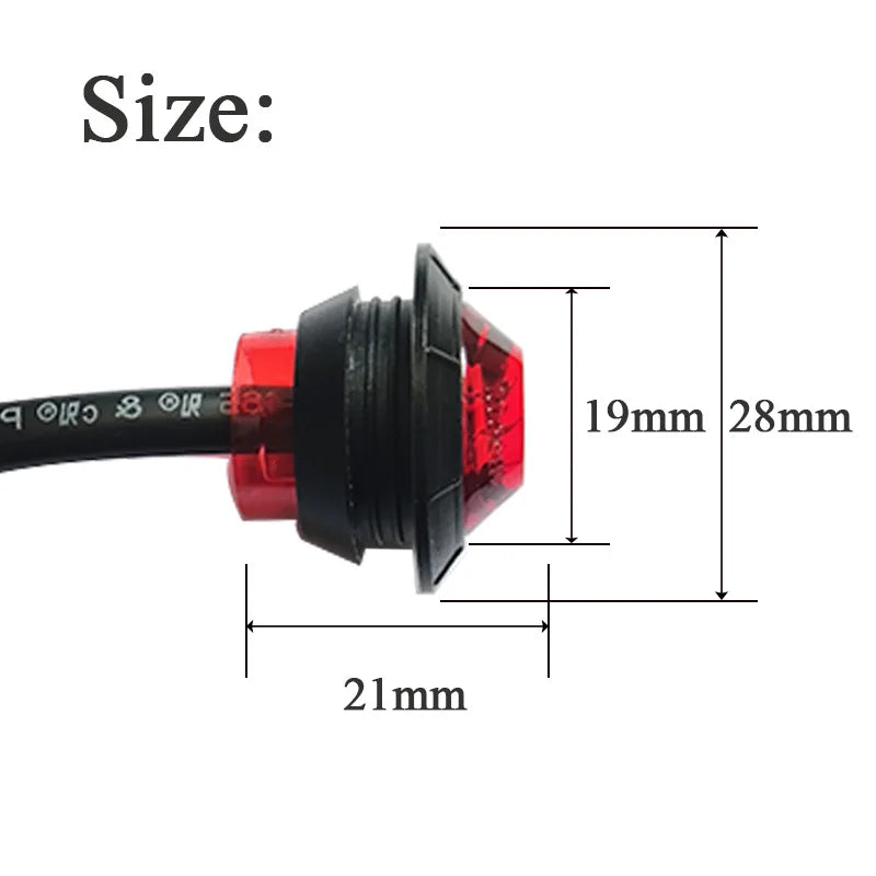 10PCS 24V Led Lights Truck Accessories 24V Luces Truck Trailer Lights for Fh12 Truck Parts