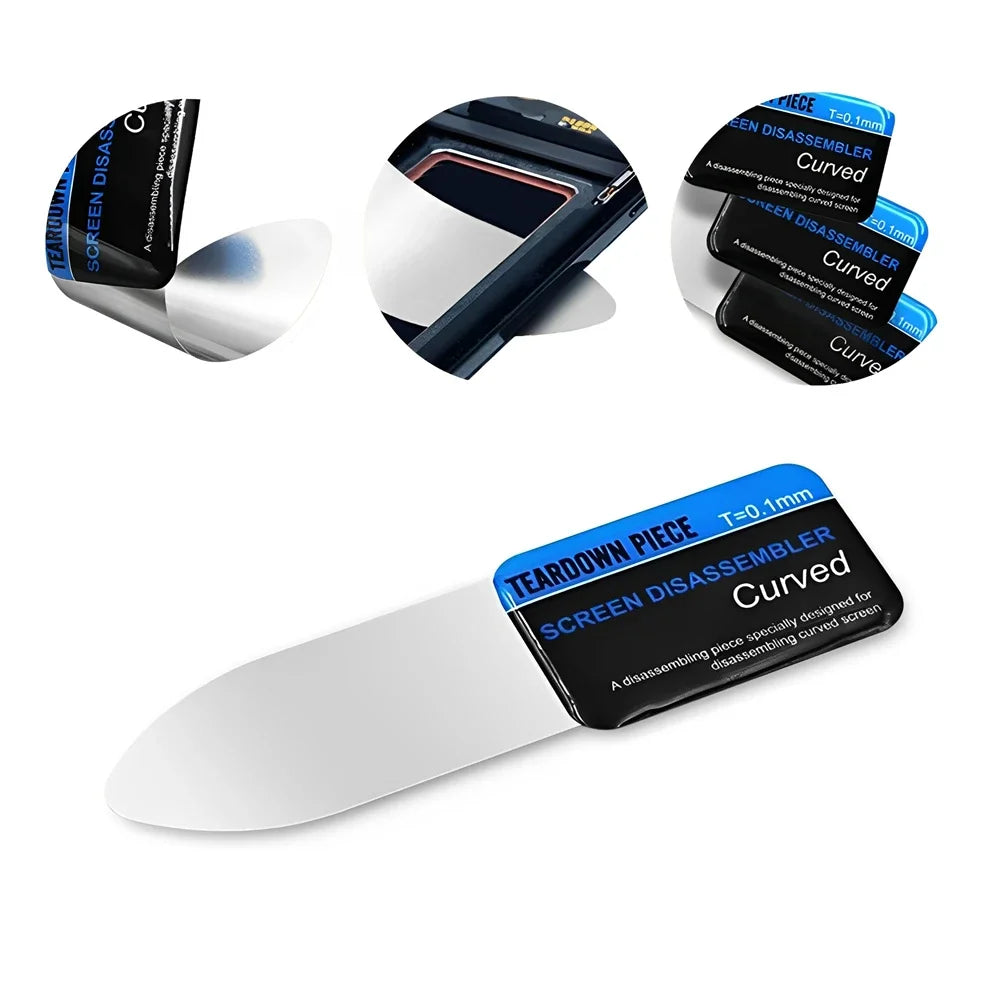 1-5Pcs Mobile Phone Curved LCD Screen Spudger Opening Pry Card Tools Ultra Thin Flexible Mobile Phone Disassemble Steel Metal