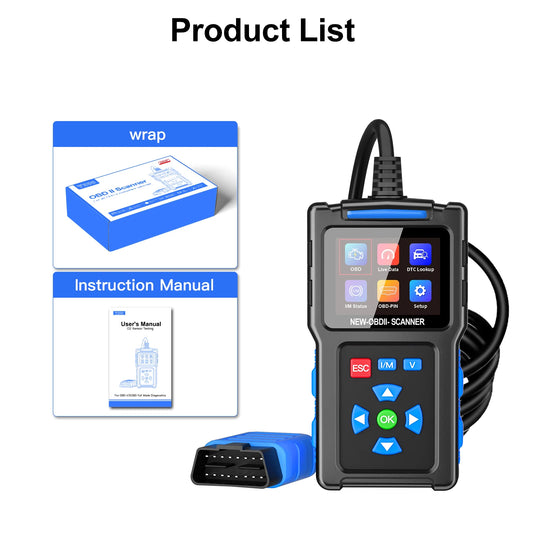 Topdiag T200 Car OBD2 Scanner Diagnostic Tool Engine Code Reader Car Voltage Tester Automotive Vehicle Fault Code Scanner OBDII