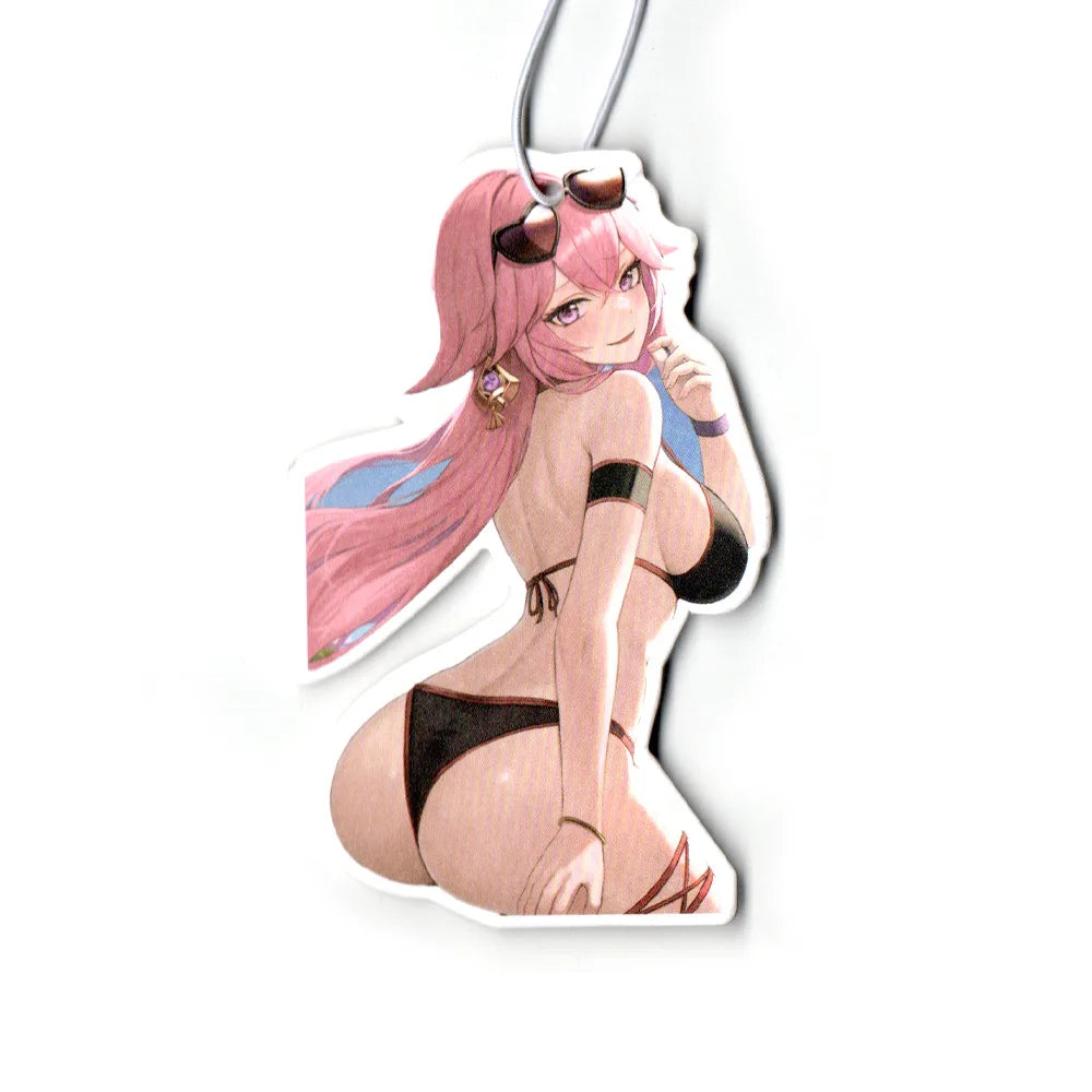 New JDM Style Racing Performance Car Rearview Mirror Pendant Air Freshener Solid Paper Decoration Car Decoration Anime Decor