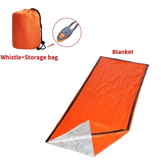 Portable Waterproof Mylar Emergency Survival Sleeping Bag - Thermal Insulated Sack for Outdoor Camping, First Aid & Rescue