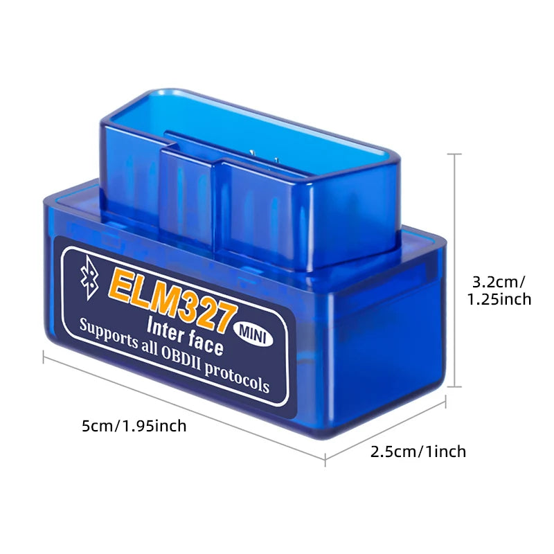Mini ELM327 V2.1 OBD2 Scanner Code Reader Bluetooth Car Diagnostic Tool for Android /IOS Automotive Fault Detector