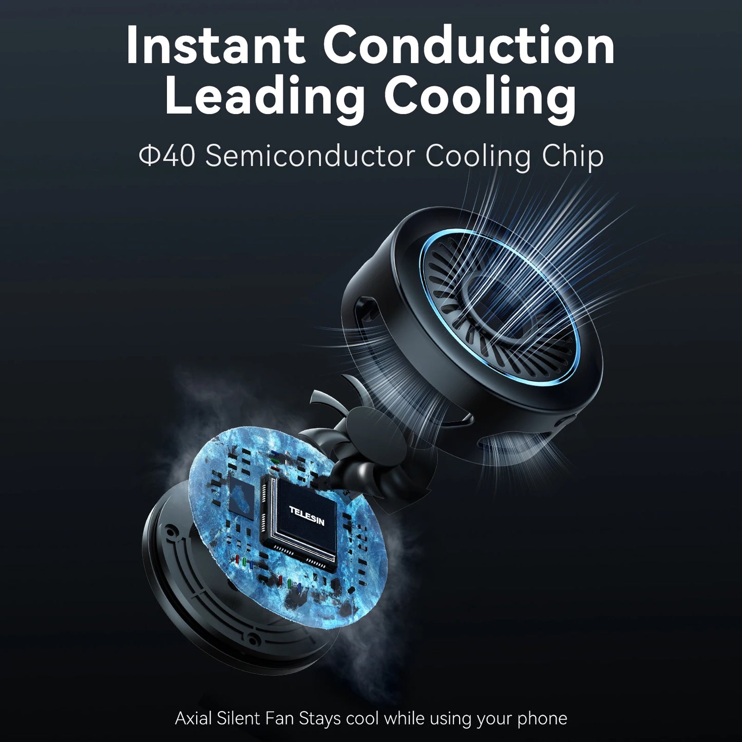 Magnetic Mobile Phone Radiator Cooler Cooling Fan Heat Sink for Cellphones Tablets Cooler for Live Streaming Gamming