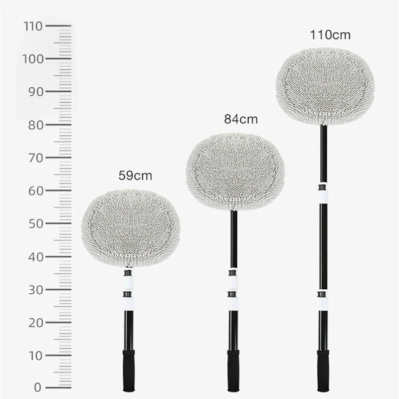 Car Wash Brush Mop Kit Cleaning Brush Chenille Car Wash Brush Telescopic Long Handle Cleaning Mop for Car Wash Care