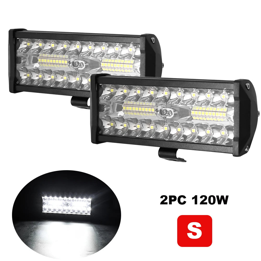 LED Work Light Bar Spot Flood Combo Pods Offroad Fog Lamp SUV ATV UTV LED Light Bar for Offroad SUV ATV Tractor Boat Trucks