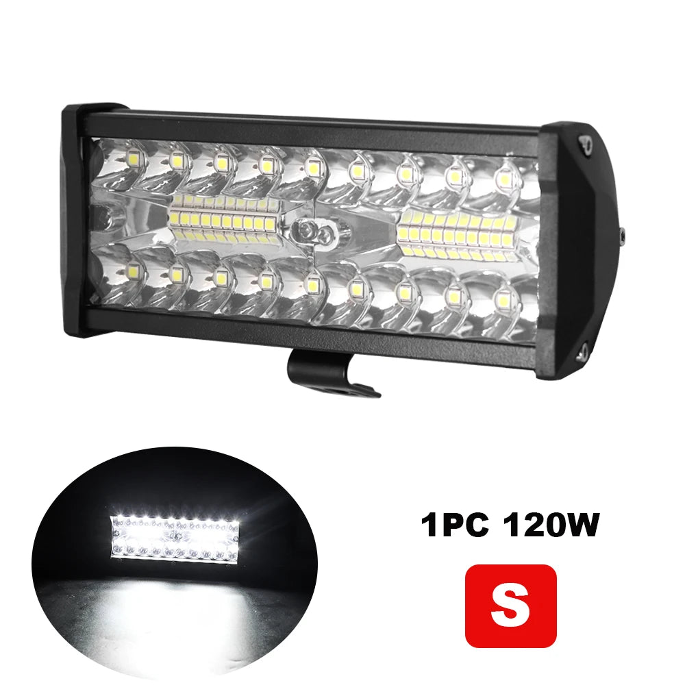 LED Work Light Bar Spot Flood Combo Pods Offroad Fog Lamp SUV ATV UTV LED Light Bar for Offroad SUV ATV Tractor Boat Trucks