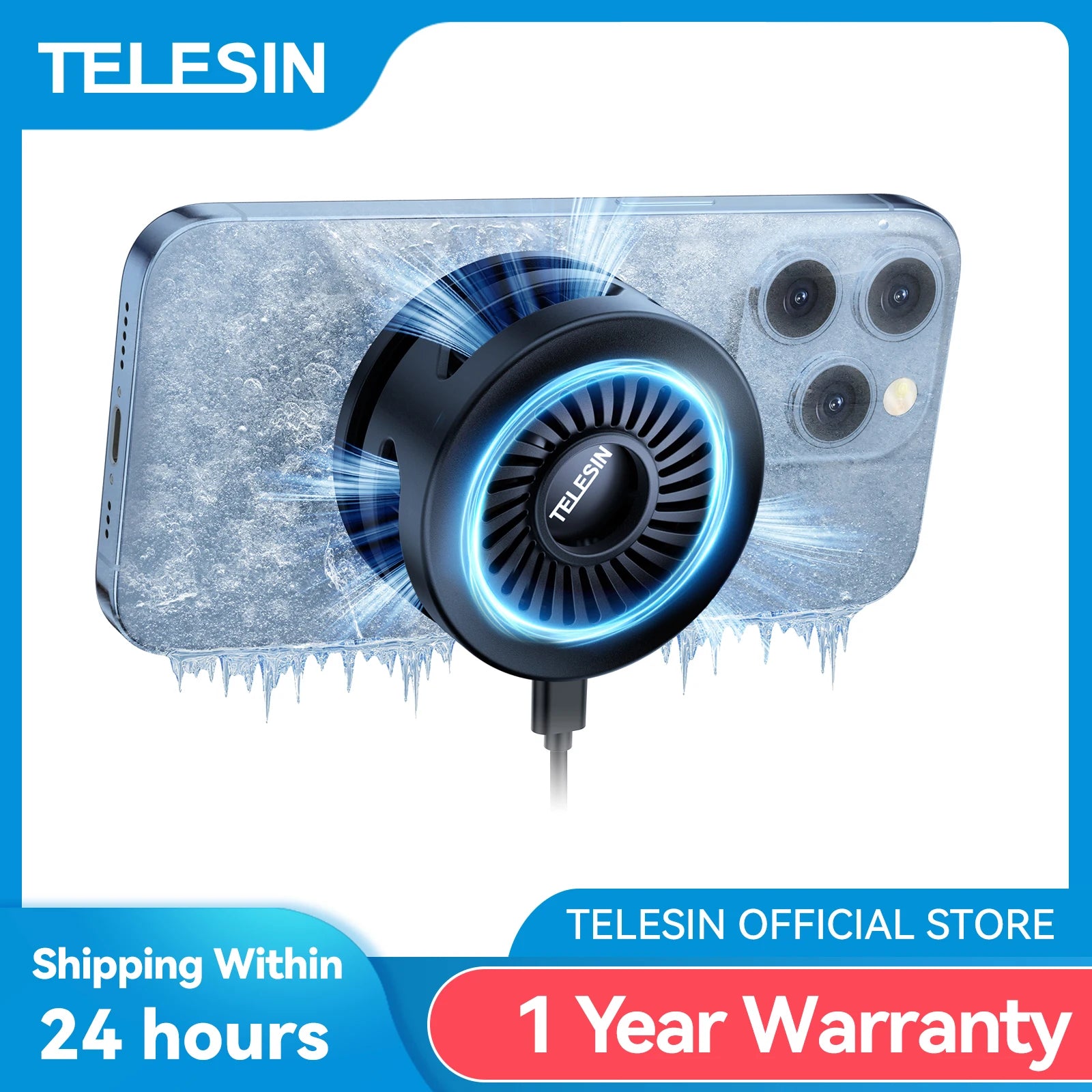 Magnetic Mobile Phone Radiator Cooler Cooling Fan Heat Sink for Cellphones Tablets Cooler for Live Streaming Gamming