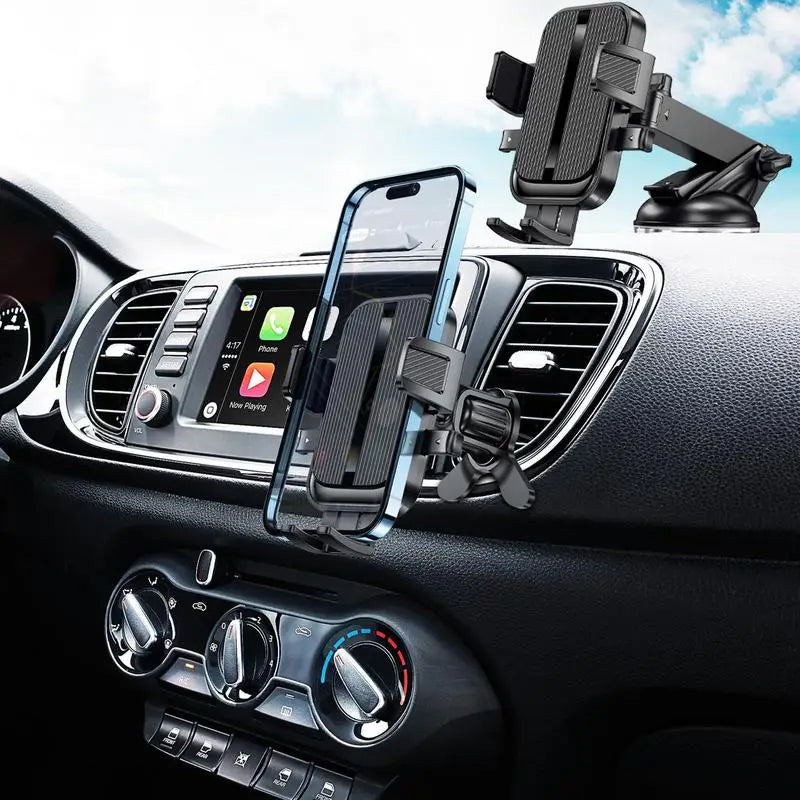 Telescopic Car Phone Holder Mount Auto Air Outlet Cell Phone Rack Car Suction Cup Dashboard Phone Bracket for Car Interior