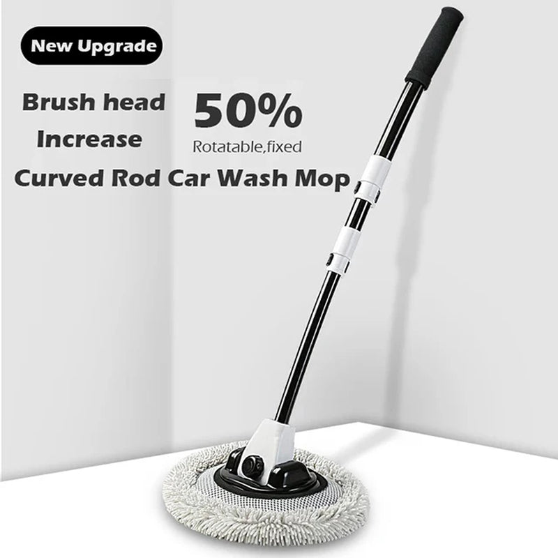 Car Wash Brush Mop Kit Cleaning Brush Chenille Car Wash Brush Telescopic Long Handle Cleaning Mop for Car Wash Care