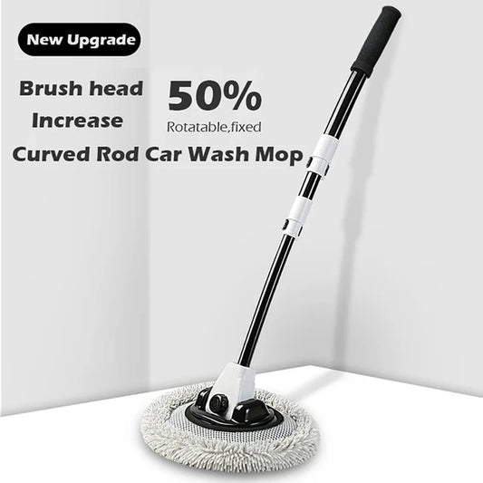 Car Wash Brush Mop Kit Cleaning Brush Chenille Car Wash Brush Telescopic Long Handle Cleaning Mop for Car Wash Care