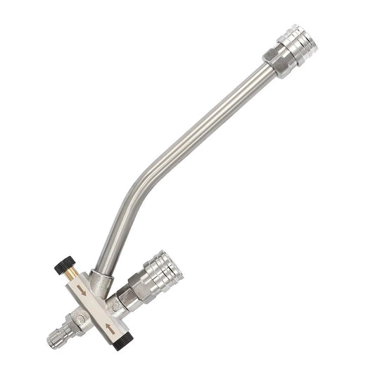 Pressure Washer Dual-Connector Wand Tool 1/4" Quick Connect Switch Double Tip Attachment for Foam Cannon and Spray Nozzle