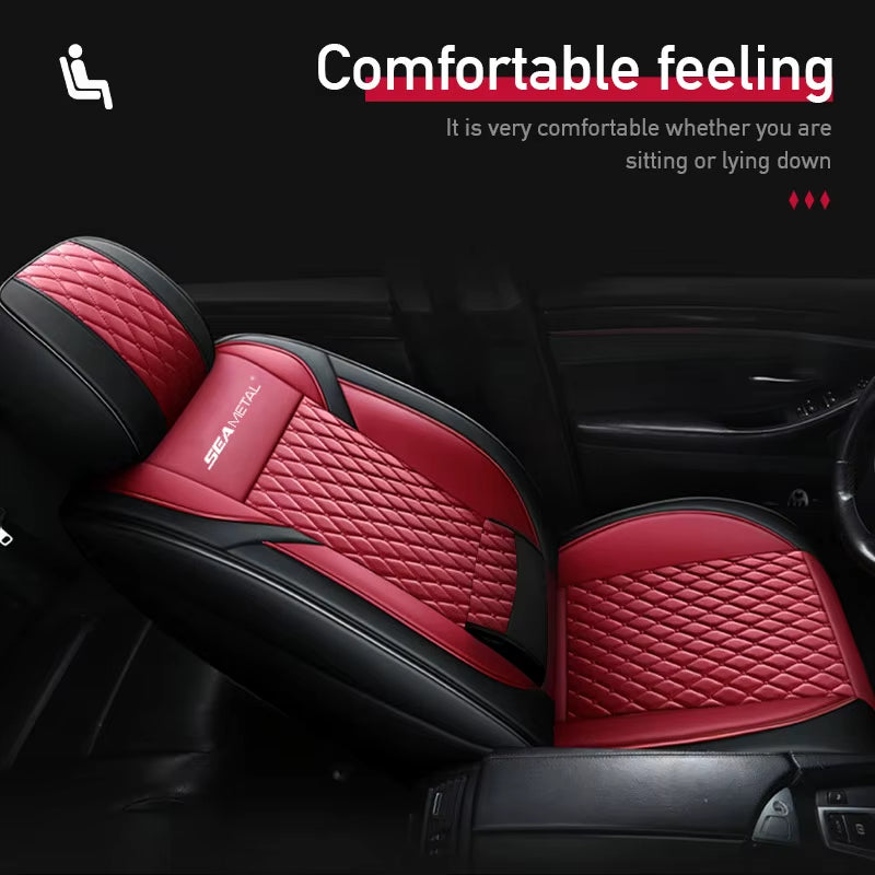 Luxury Car Seat Cushion PU Leather Car Seat Covers Universal Auto Protector Pad for 5-Seat Automobile Car Accessories