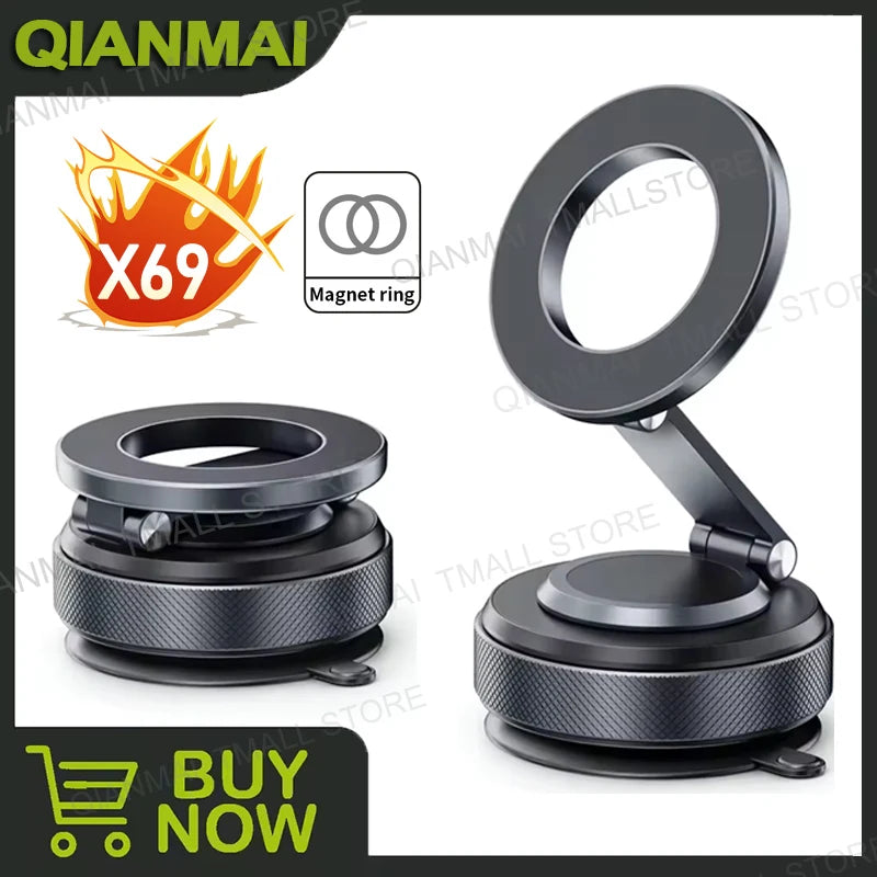 2025 NEW! K007/K009/X68 for Magsafe Magnetic Vacuum Car Phone Holder Suction Cup Folding Universal Navigation Stand Bracket