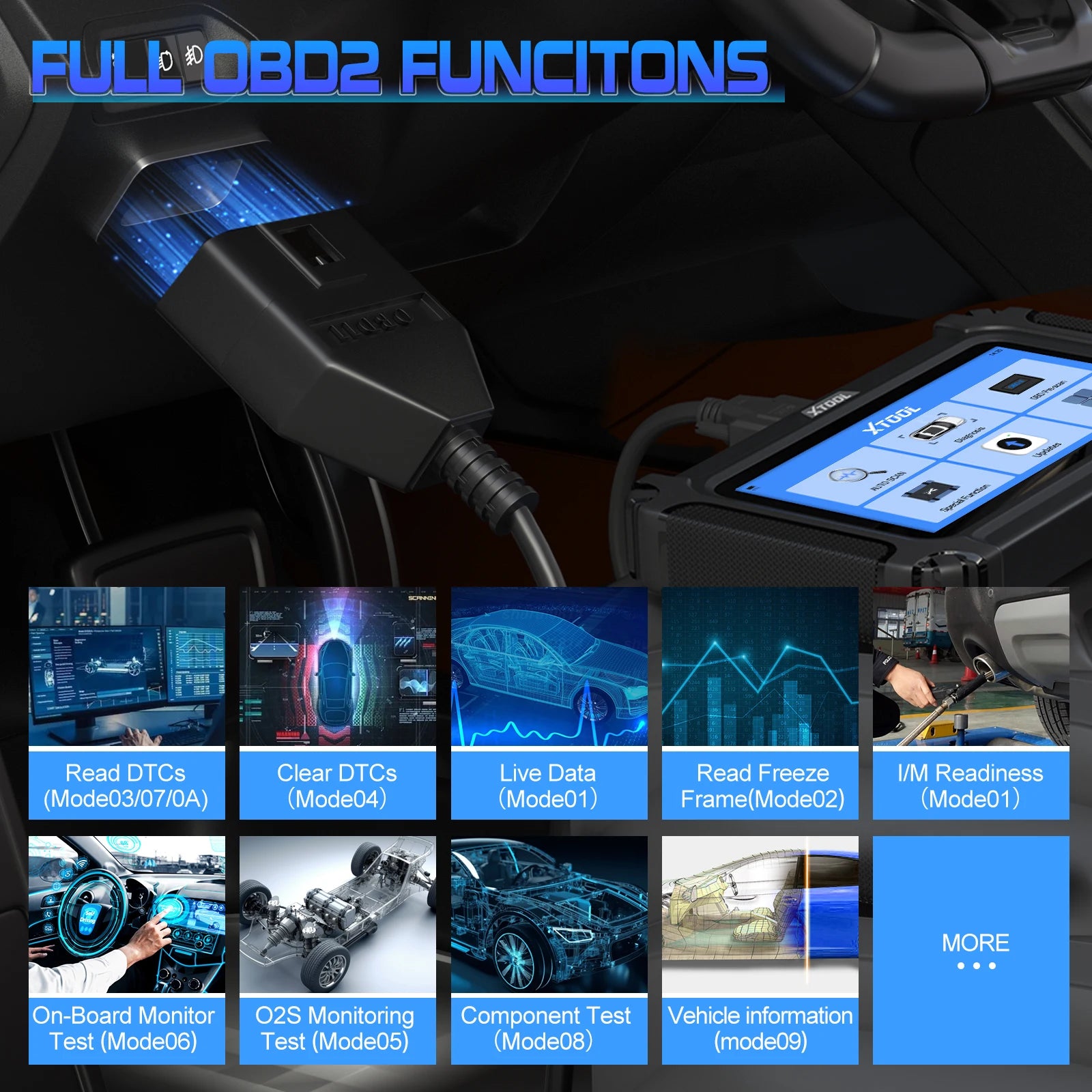 Inplus IP500 for Buick/Chevrolet/Cadillac/Gmc OBD2 Scanner Full Systems OBD2 Automotive Scanner Lifetime Free Update