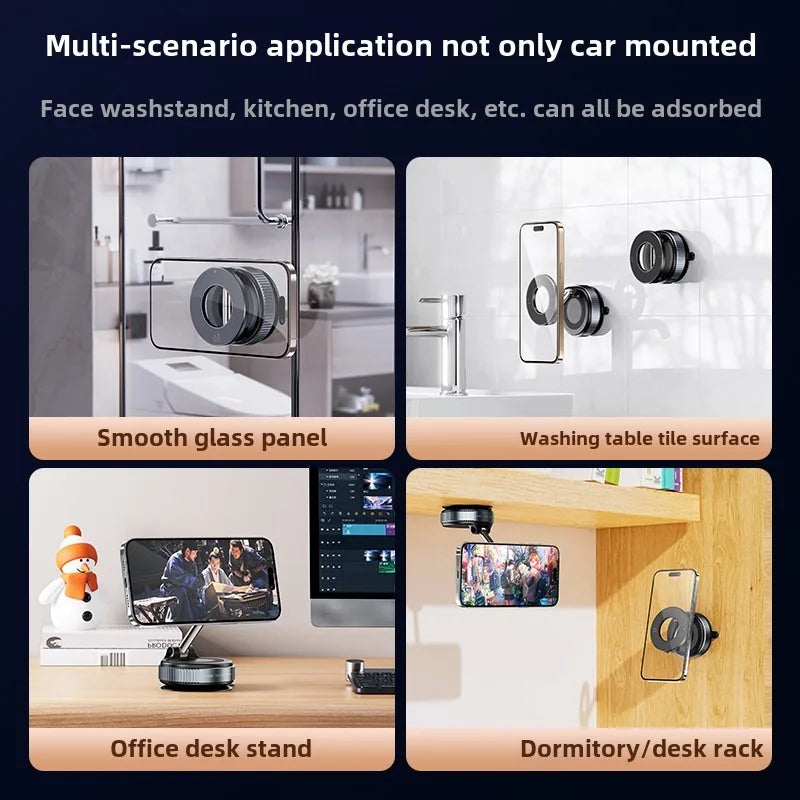 2025 NEW! K007/K009/X68 for Magsafe Magnetic Vacuum Car Phone Holder Suction Cup Folding Universal Navigation Stand Bracket