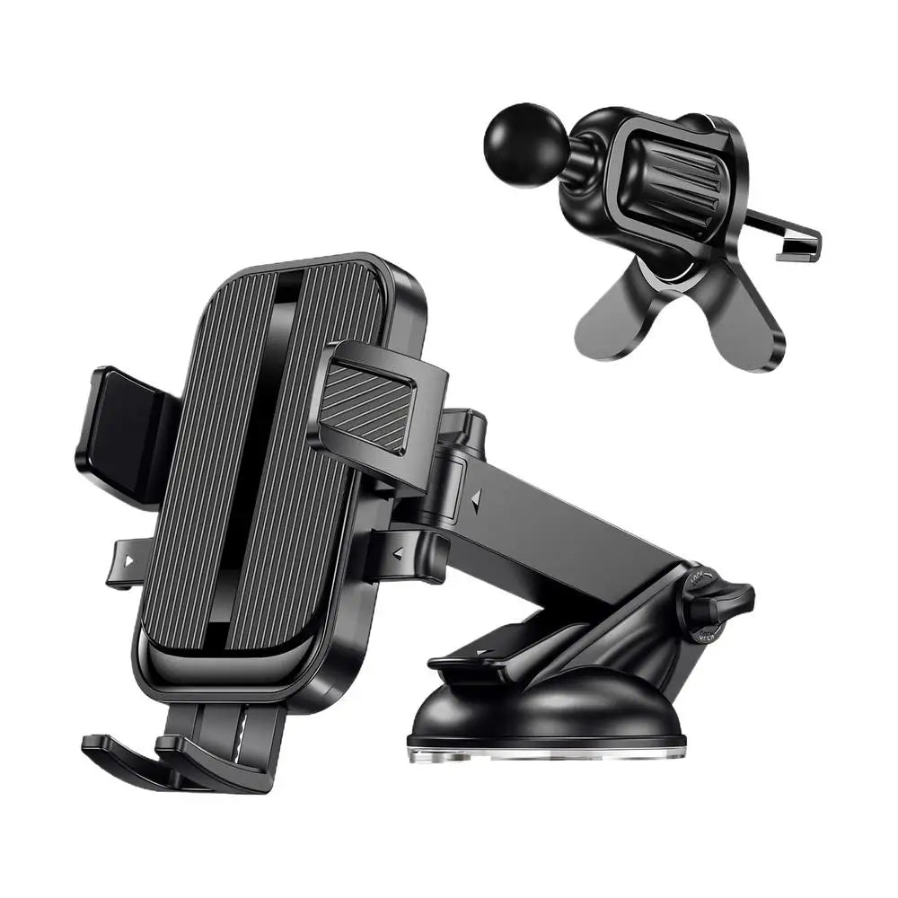 Telescopic Car Phone Holder Mount Auto Air Outlet Cell Phone Rack Car Suction Cup Dashboard Phone Bracket for Car Interior