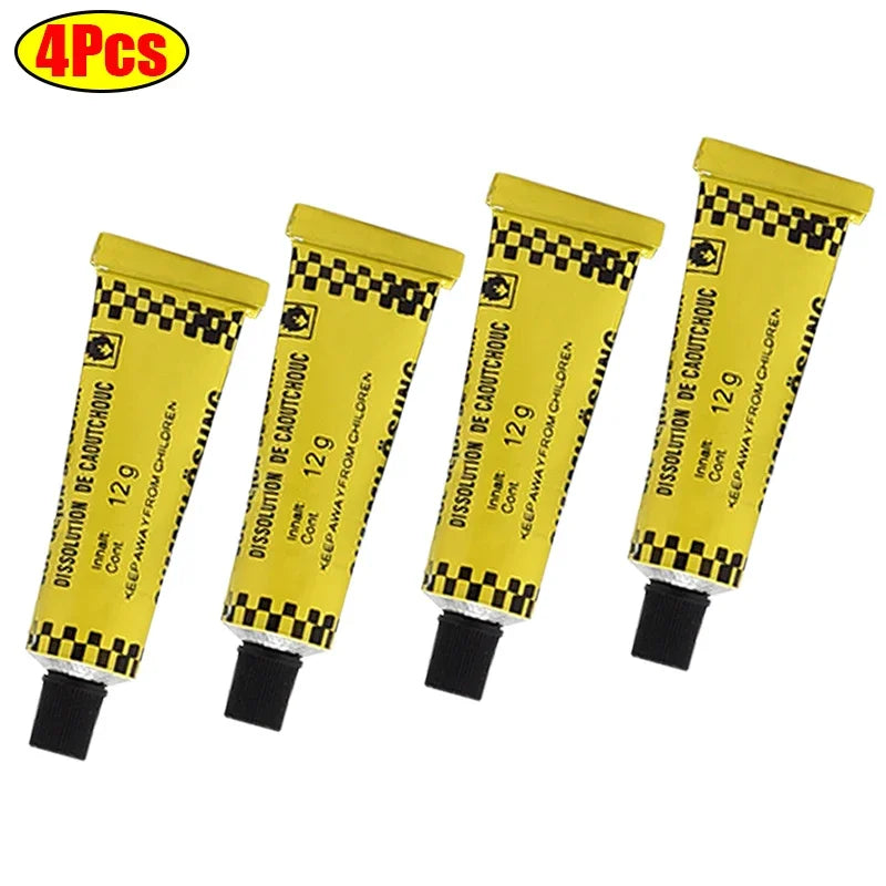 1 Set Car Tire Repair Tool Set with Glue Rubber Stripes Tools for Motorcycle Bicycle Tubeless Tyre Puncture Quick Repairing Kit