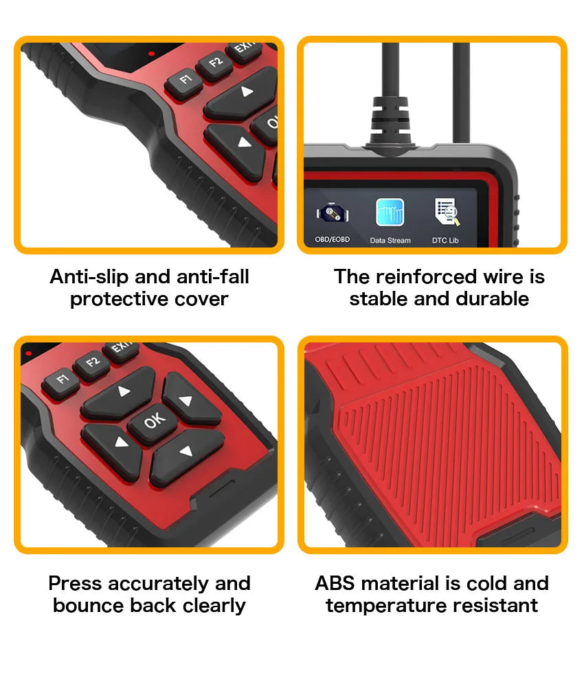 V519 OBD2 Scanner Live Data Professional Mechanic Diagnostic Code Reader Tool Clear Fault Code Reader Automotive Scanner