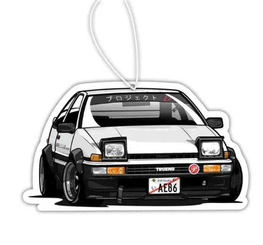 New JDM Style Racing Performance Car Rearview Mirror Pendant Air Freshener Solid Paper Decoration Car Decoration Anime Decor