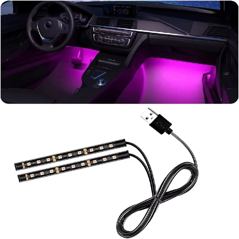 Car Interior LED Decorative Light Bar Ambient Light USB Car Cigarette Lighter Ambient Light Auto Accessories