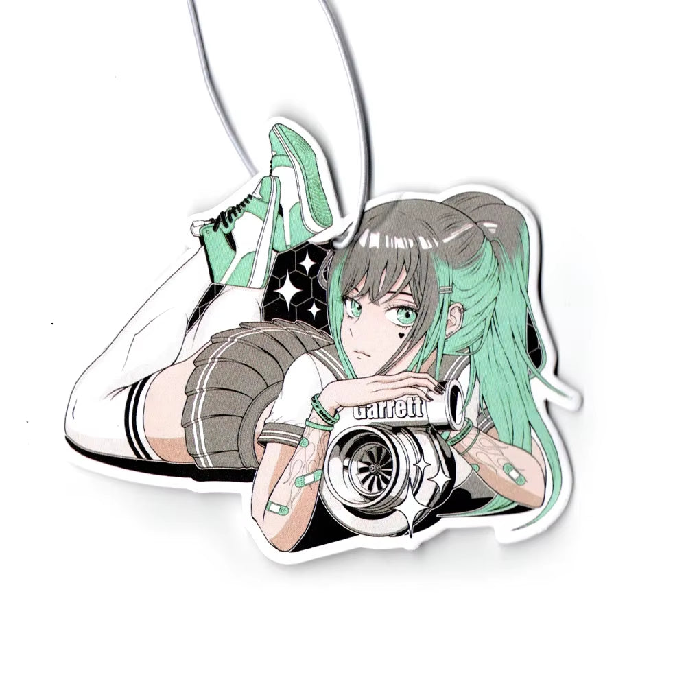 New JDM Style Racing Performance Car Rearview Mirror Pendant Air Freshener Solid Paper Decoration Car Decoration Anime Decor