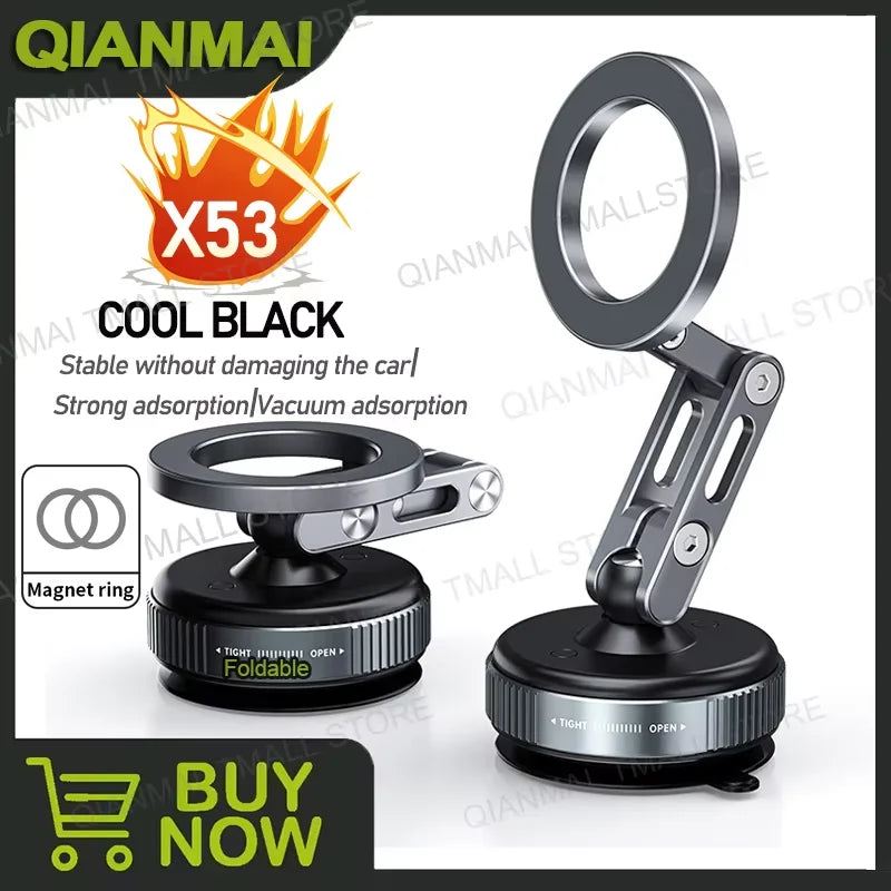 2025 NEW! K007/K009/X68 for Magsafe Magnetic Vacuum Car Phone Holder Suction Cup Folding Universal Navigation Stand Bracket